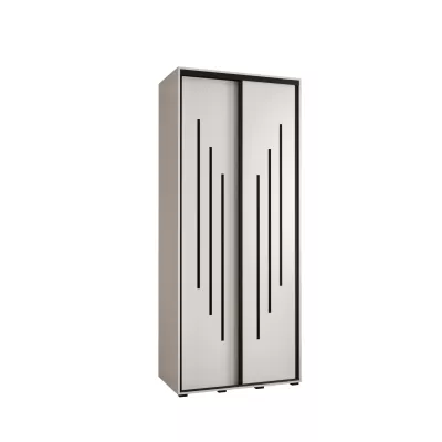 Šatní skříň ASIRI 8 - 100/60 cm, bílá / černá