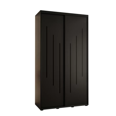 Šatní skříň ASIRI 8 - 130/60 cm, černá / černá