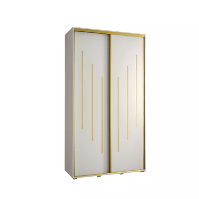 Šatní skříň ASIRI 8 - 130/45 cm, bílá / zlatá