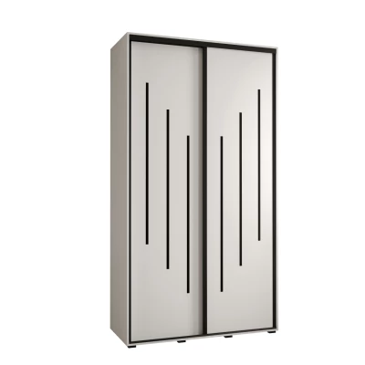 Šatní skříň ASIRI 8 - 140/45 cm, bílá / černá