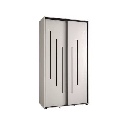 Šatní skříň ASIRI 8 - 140/45 cm, bílá / černá