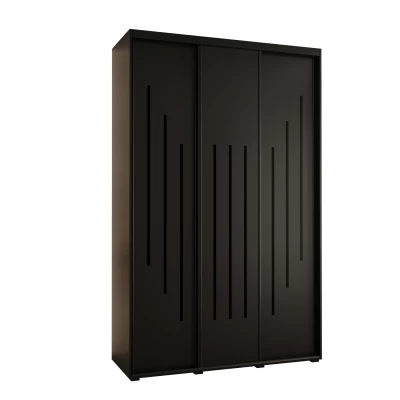 Šatní skříň ASIRI 8 - 150/60 cm, černá / černá