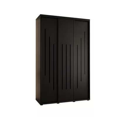 Šatní skříň ASIRI 8 - 150/60 cm, černá / černá