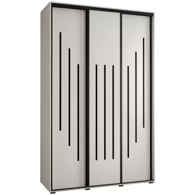 Šatní skříň ASIRI 8 - 150/60 cm, bílá / černá