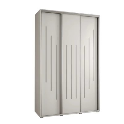 Šatní skříň ASIRI 8 - 160/45 cm, bílá / stříbrná