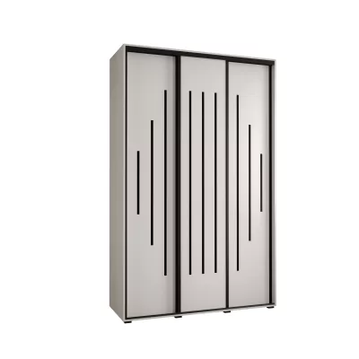 Šatní skříň ASIRI 12 - 160/60 cm, bílá / černá