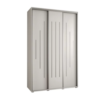 Šatní skříň ASIRI 12 - 150/60 cm, bílá / stříbrná