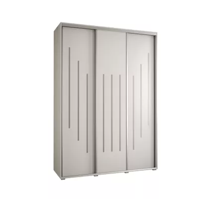 Šatní skříň ASIRI 8 - 170/60 cm, bílá / stříbrná