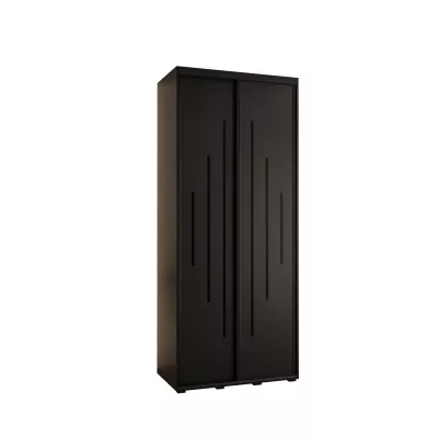 Šatní skříň ASIRI 12 - 110/60 cm, černá / černá