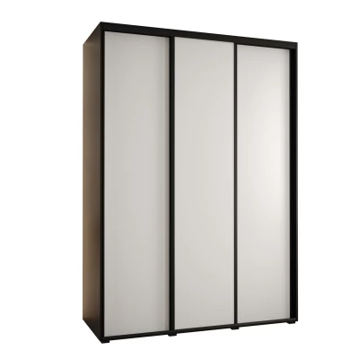 Šatní skříň ASIRI 1 - 170/60 cm, černá / bílá / černá