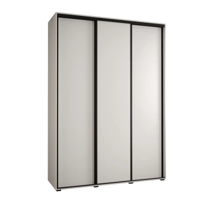 Šatní skříň ASIRI 1 - 180/45 cm, bílá / černá