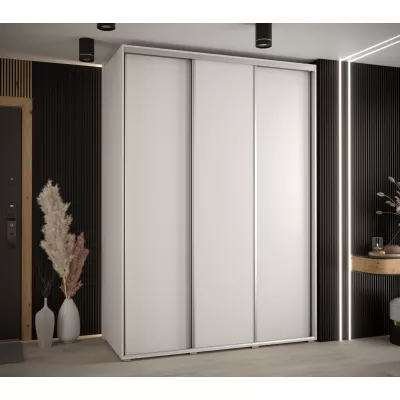 Šatní skříň ASIRI 1 - 180/60 cm, bílá / stříbrná