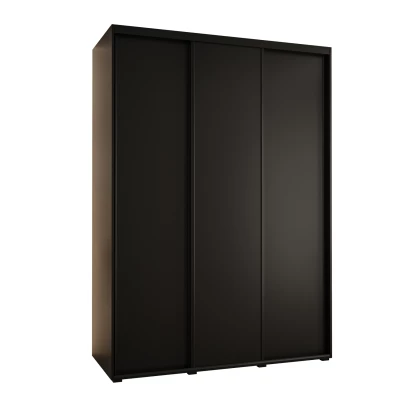 Šatní skříň ASIRI 1 - 180/60 cm, černá / černá
