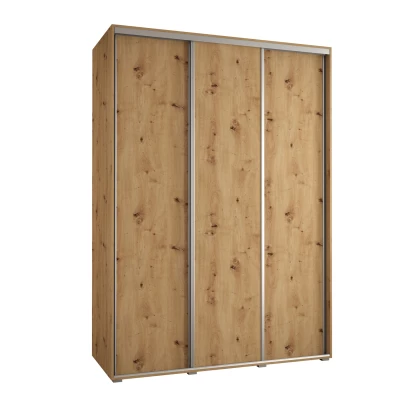Šatní skříň ASIRI 1 - 180/60 cm, dub artisan / stříbrná