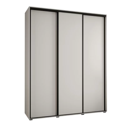 Šatní skříň ASIRI 1 - 190/60 cm, bílá / černá