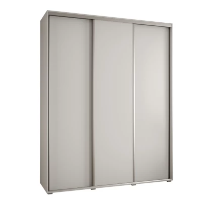 Šatní skříň ASIRI 1 - 190/60 cm, bílá / stříbrná