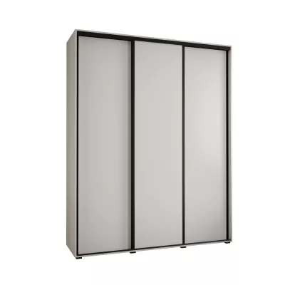 Šatní skříň ASIRI 1 - 200/45 cm, bílá / černá