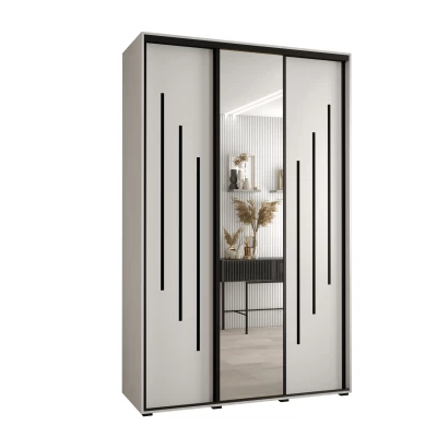 Šatní skříň ASIRI 9 - 160/60 cm, bílá / černá