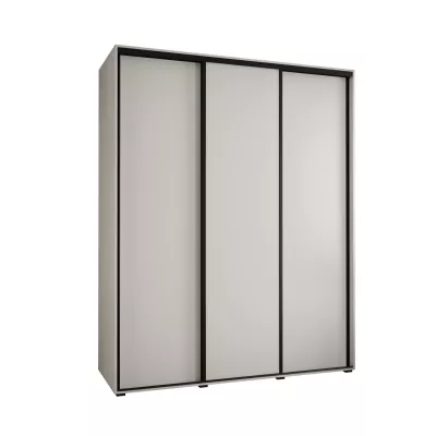 Šatní skříň ASIRI 1 - 200/60 cm, bílá / černá