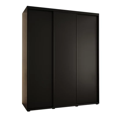 Šatní skříň ASIRI 1 - 200/60 cm, černá / černá