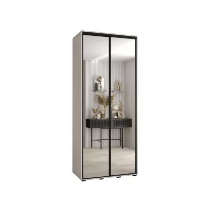 Šatní skříň ASIRI 2 - 120/45 cm, bílá / černá