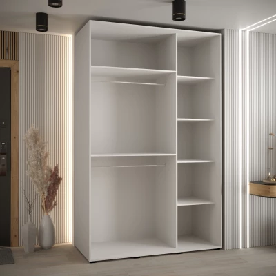 Šatní skříň ASIRI 11 - 150/60 cm, bílá / černá