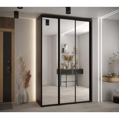 Šatní skříň ASIRI 2 - 160/45 cm, černá / černá