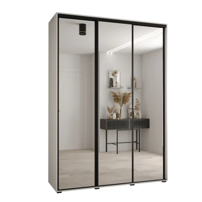 Šatní skříň ASIRI 2 - 170/45 cm, bílá / černá