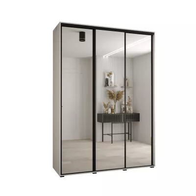 Šatní skříň ASIRI 2 - 170/45 cm, bílá / černá