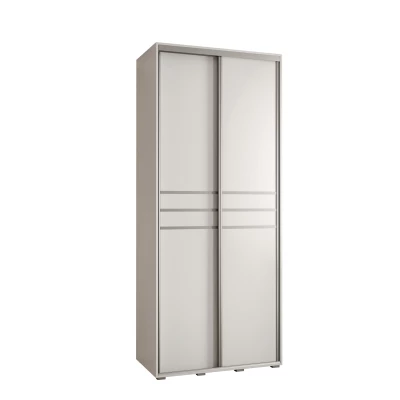 Šatní skříň ASIRI 10 - 100/60 cm, bílá / stříbrná
