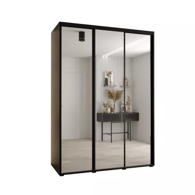 Šatní skříň ASIRI 2 - 180/60 cm, černá / černá