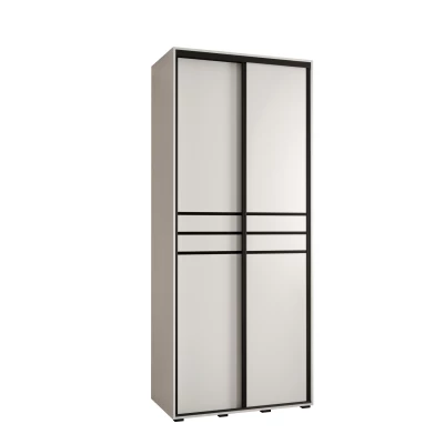 Šatní skříň ASIRI 10 - 100/45 cm, bílá / černá