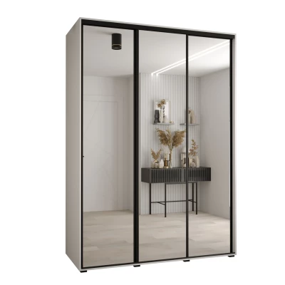 Šatní skříň ASIRI 2 - 170/60 cm, bílá / černá