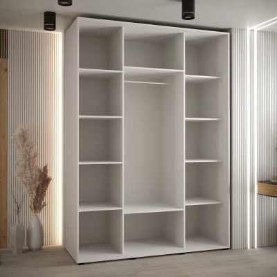 Šatní skříň ASIRI 2 - 170/60 cm, bílá / černá