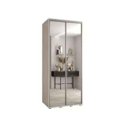 Šatní skříň ASIRI 2 - 120/60 cm, bílá / stříbrná