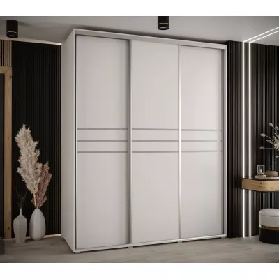 Šatní skříň ASIRI 10 - 190/60 cm, bílá / stříbrná