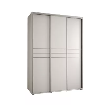 Šatní skříň ASIRI 10 - 180/60 cm, bílá / stříbrná