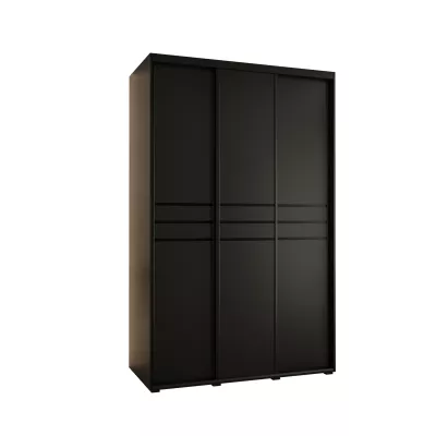 Šatní skříň ASIRI 10 - 160/60 cm, černá / černá