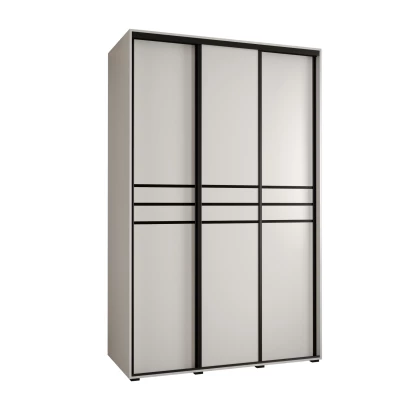 Šatní skříň ASIRI 10 - 160/60 cm, bílá / černá
