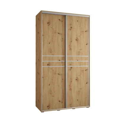 Šatní skříň ASIRI 10 - 140/45 cm, dub artisan / černá