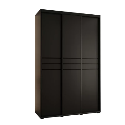 Šatní skříň ASIRI 10 - 150/60 cm, černá / černá