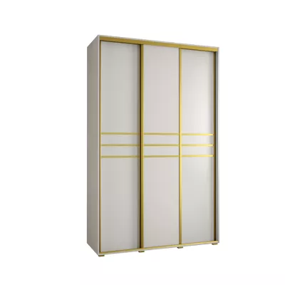 Šatní skříň ASIRI 10 - 150/45 cm, bílá / zlatá