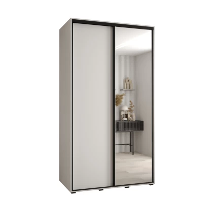 Šatní skříň ASIRI 3 - 140/60 cm, bílá / černá