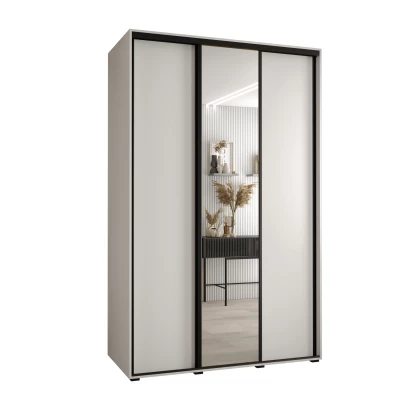 Šatní skříň ASIRI 3 - 150/60 cm, bílá / černá