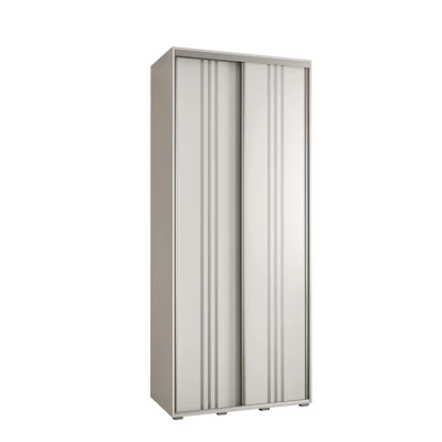 Šatní skříň ASIRI 6 - 120/60 cm, bílá / stříbrná