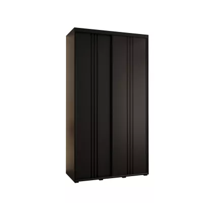 Šatní skříň ASIRI 6 - 130/45 cm, černá / černá