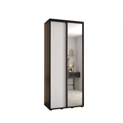 Šatní skříň ASIRI 3 - 110/45 cm, černá / bílá / černá