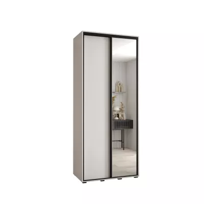 Šatní skříň ASIRI 3 - 110/45 cm, bílá / černá