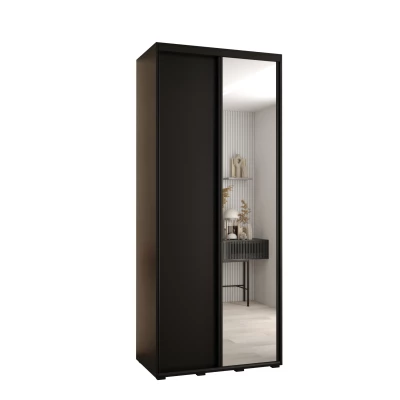 Šatní skříň ASIRI 3 - 120/45 cm, černá / černá
