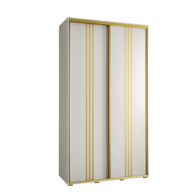 Šatní skříň ASIRI 6 - 140/45 cm, bílá / zlatá